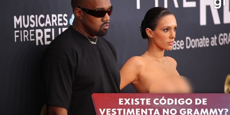 Existe código de vestimenta no Grammy? Questionamento surgiu após Bianca Censori, mulher de Kanye West, aparecer nua na premiação