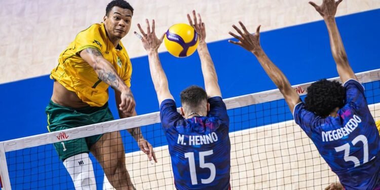 Vôlei Masculino: Brasil Bate França e Entra na Zona de Classificação da Liga das Nações