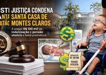 Justiça condena Santa Casa de Montes Claros a pagar R$ 100 mil de indenização e pensão vitalícia a bebê prematuro que desenvolveu cegueira