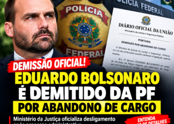 Eduardo Bolsonaro é demitido da Polícia Federal por abandono de cargo