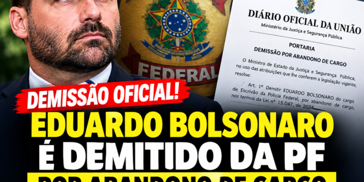 Eduardo Bolsonaro é demitido da Polícia Federal por abandono de cargo