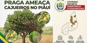Praga que ameaça cajueiros leva governo a decretar emergência fitossanitária em 3 cidades do PI