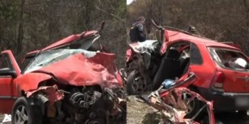 Pai e filho de 4 anos morrem após batida entre carro e três carretas na Bahia; veículo ficou retorcido