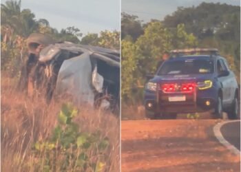 Motorista morre após caminhonete bater em poste de energia na RR-203, em Amajari