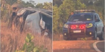 Motorista morre após caminhonete bater em poste de energia na RR-203, em Amajari
