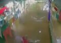 Câmera flagra momento em que Rio Piracicaba invade restaurante e clientes precisam sair às pressas; VÍDEO