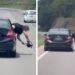Videomaker se pendura para fora de carro para fazer imagens de Lamborghini na BR-153; vídeo Videomaker se pendura para fora de carro para fazer imagens de Lamborghini na BR-153; vídeo