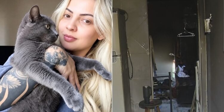 Mulher é encontrada morta com perfuração no pescoço após kitnet pegar fogo, diz polícia